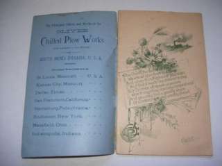 ANTIQUE BOOKLET OLIVER CHILLED PLOW WORKS 1889 ALPHABET  