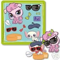 10 Make Your Own LITTLEST PET SHOP Stickers Girls Party Goody Bag 