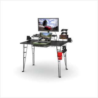 Atlantic Gaming Desk in Black Metallic 33935701 031742357015  