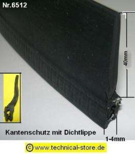 25m Kofferraumdichtung (€ 7,50/m) Dichtgummi Kantenschutz mit Lippe 