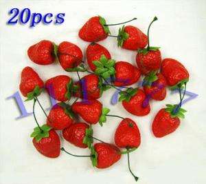   Artificial Mini Strawberries realistic photo prop store display  