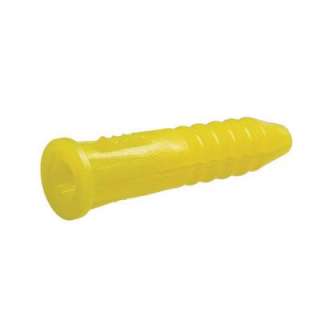 Crown Bolt Yellow #4 8 x 7/8 in. Ribbed Plastic Anchor (100 Pieces 