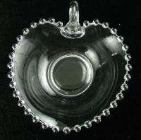 Vintage Candlewick Glass Heart Nappy Bon Bon Dish Bowl  