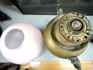 antique GWTW BRADLEY & HUBBARD OIL/ELECTRIC LAMP pink  