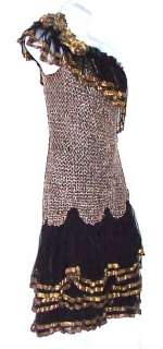 BLACK & GOLD SHOWGIRLS DANCEHALL DRESS 1930S 40S RARE  