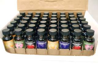 Lot 48 Assorted Scent Aromatherapy Oils 2.7oz Glass Bottles Home 