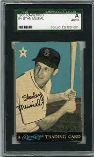 1955 Rawlings Baseball Glove Box card Stan Musial #4 SGC Graded  