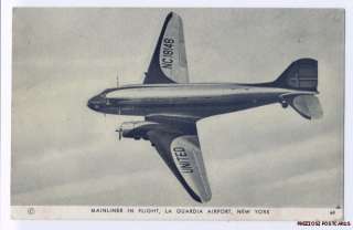 UNITED AIRLINES Mainliner In Flight LAGUARDIA FIELD NY  