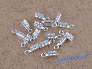   Plated Fold Over End Cord Crimps Caps Jewelry Findings 11mm  