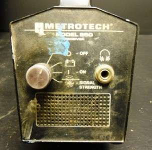 Metrotech Model 850 Cable Receiver Fault Pipe Locator Used Condition 