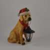Großer Weihnachtshund   Labrador mit Solar Lampe # für Innen und 
