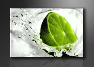 Leinwandbilder modern Lime grün 80cm XXL 3 4131+  