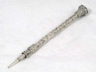   Silver Amethyst Top Retractable Mechanical Pencil circa 1890  