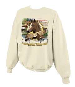 Thoroughbred American Thunder Horse Sweatshirt S 5x  