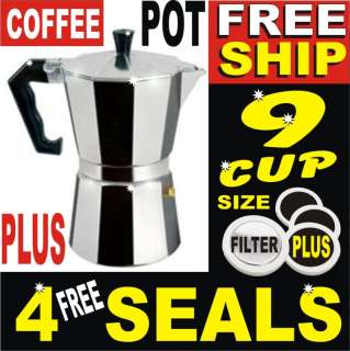 Cup Stovetop Espresso Coffee Pot Maker Percolator NEW  