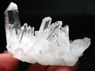stunning clear&colorless ROCK CRYSTAL QUARTZ cluster  