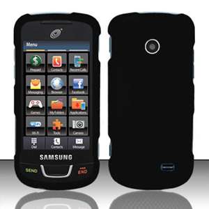 Hard SnapOn Phone Cover Case FOR Samsung STRAIGHTTALK SGH T528G Black 