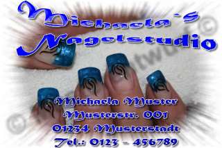 50 Visitenkarten Nagelstudio Fingernagelstudio Nails  