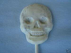 CHOCOLATE Skeleton Lollipops Skull Halloween Favors  