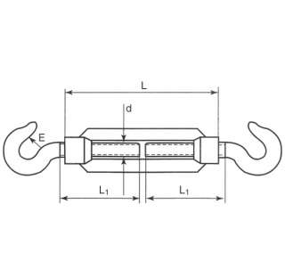 M16 x 170mm Spannschloss Haken Haken Seilspanner  