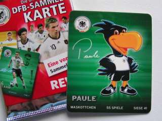 DFB Sammelkarte   Rewe, Fußball WM 2010, Nr.25 Maskottchen PAULE in 