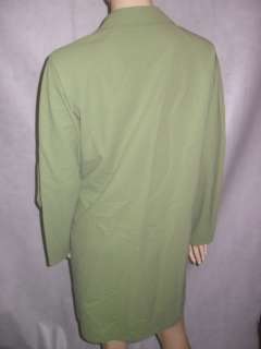 YEOHLEE Bergdorf Goodman Green Long Jacket Coat Medium  