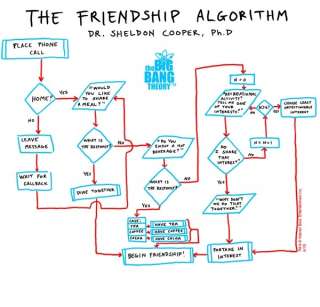 The Big Bang Theory TV Friendship Algorithm Adult Shirt  