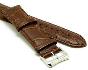 22mm Brown Leather Watch Strap fits Citizen Seiko etc  