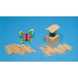  Chenille Kraft Round Wooden Toothpicks   Pack of 800 Arts 