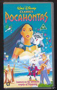 DISNEY   POCAHONTAS   VHS PAL (UK)   ORIGINAL HOLOGRAMS  