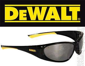 Dewalt Gable Silver Mirror Lens Safety Glasses Sunglasses Black Yellow 
