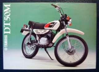 YAMAHA DT 50 M MOTORCYCLE SALES BROCHURE CIRCA 1978.  