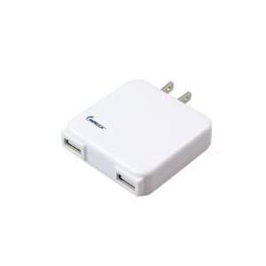  USB210 10 Watt Dual USB Power Adapter   White GPS 