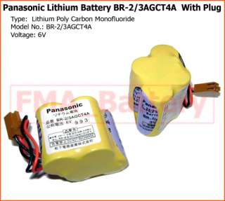 Panasonic Lithium Battery 6V BR 2/3AGCT4A PLC w/Plug  