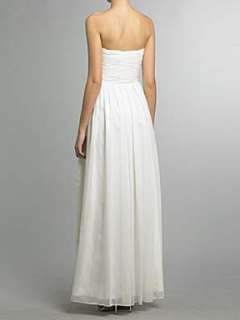 JS Collections Strapless jewel ruched waist dress Ivory   House of 