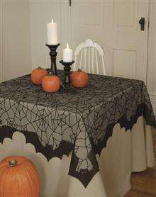 Bats & Spider Webs table topper   its frightfully fabulous The 58 