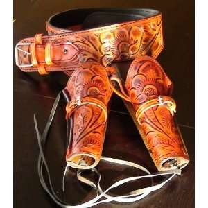  Roughnecks Leather Western Double Holster Rig Sports 