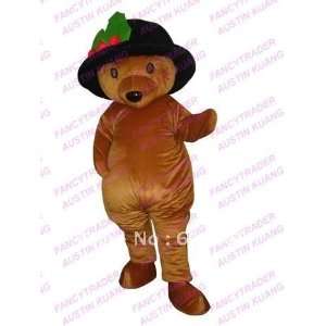  lovely bear mascot costume with hat teddy bear mascot costume bear 