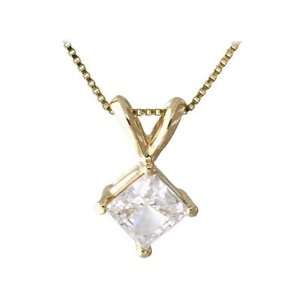   Diamond Solitaire Pendant in 18 kt. Yellow Gold SZUL Jewelry