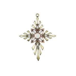  1pc Gold/white Spike Cross Pendant   62mm Arts, Crafts 