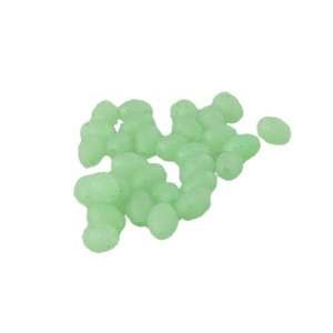 Como 30 Pcs Green Soft Plastic Luminous Egg Beads Fishing Lures 