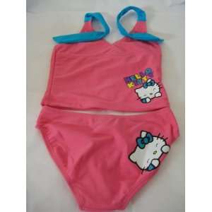 Hello Kitty Infants Toddler Girl 2 PCS Bikini Set Swimsuit; Size 4 