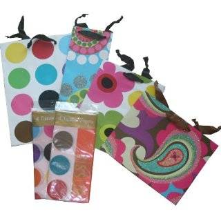  12 Pack Assorted Colors Polka Dots Gift Bag   Large Tall 