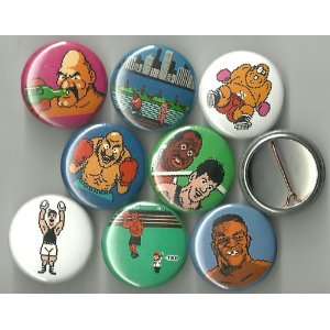    Punch Out Lot of 8 1 Pinback Buttons/Pins 