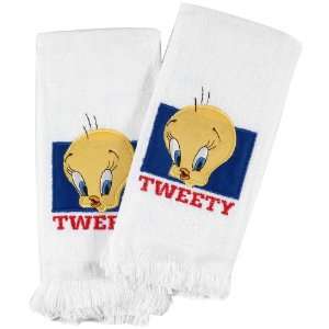 Looney Tunes Embroidered Tweety Bird Fingertip Towel, Set of 2  