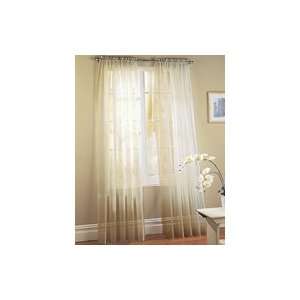    Ivory Sheer Voile Window Panel Coverings   Set of 2