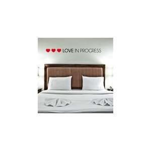  Love in Progress Wall Decal   Black/Red