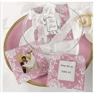  One Dozen White and Pink Coaster Frame for Wedding Gift or 