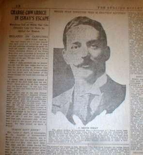 19 1912 newspaper w 4 full banner headlines TITANIC SINKS & 1595 