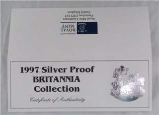 1997 ROYAL MINT BRITANNIA SILVER PROOF 4 COIN SET  